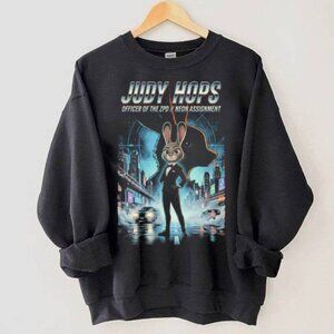 Oversized Judy Hopps Zootopia Shirt Vintage Zootopia ZPD Dsneyworld Sweatshirt